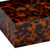 Set of Two Elegant Faux Tortoise Shell Boxes  outside close up