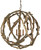 Stunning Driftwood Orb Chandelier light on