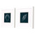 Delray Shell Study on Deep Teal Set of Two Framed Images angle view