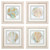 Sea Scallop Shapes Set of Four Framed Images