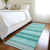 Gulf Shores Turquoise Horizontal Stripes Rug runner