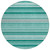 Gulf Shores Turquoise Horizontal Stripes Rug round