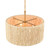 Abaca Wrapped and Brushed Gold 4-Light Pendant - lights inside