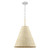 Cane Bay White 17 inch Pendant with Abaca Shade light off