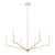 Cane Bay White One-Tiered 6-Light Chandelier angle view