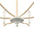 Cane Bay White One-Tiered 6-Light Chandelier close up details