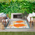 Orange Swimming Sea Turtles Hi-Lo Tufted Area Rug outdoor room view