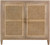 Encinitas 2-Door Rattan and Light Washed Wood Cabinet