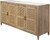 Encinitas 4-Door Rattan and Light Washed Wood Cabinet