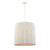 South Beach 23 inch White Woven Cylinder Pendant