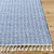 Porto Navy Blue Woven Rug with Fringe edge 2