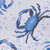 Atlantic Blue Crab Placemats - Set of Four close up pattern