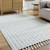 Porto Sage Green Woven Rug with Fringe floor 2