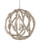 Whitewashed Driftwood Orb Chandelier light on