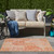 Key Largo Orange Coral Reef Design Indoor-Outdoor Rug outdoor room