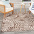 Boca Isle Tropic Mocha and Cream Indoor-Outdoor Rug outdoor view 2