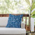 Sail Away Blues Indoor-Outdoor Pillow on sofa