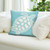 Aqua Sea Turtle Outline Hand-Hooked Pillow inside view