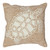 Tan and Ivory Sea Turtle Outline Hand-Hooked Pillow