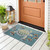 Tropical Sea Turtle and Fish Accent Hooked Rug at front door
