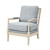 Dusty Blue and Cream Donohue Accent Upholstered Chair