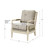 Light Grey and Cream Donohue Accent Upholstered Chair measurements