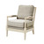 Light Grey and Cream Donohue Accent Upholstered Chair