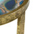 Crete Blue Agate Round Accent Table close up gold edge