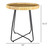 Cayman Rattan Round Accent Table  measurements