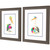 Set of Two Beach Bums Pelican Art Prints angle prints