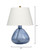 Cobalt Blue Clear Pescadero Glass Table Lamp  measurements