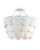  Tulum White Sand Dollar 3-Tier Chandelier close up 2