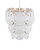 Tulum White Sand Dollar Oval Chandelier end view