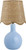 Balboa High Gloss Sky Blue Lamp - rattan shade