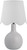 Balboa High Gloss White Accent Lamp white linen shade