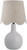 Balboa High Gloss White Accent Lamp wheat linen shade