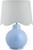 Catalina Isle Sky Blue Lamp - white linen shade