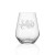 Octopus Etched Stemless Glass Tumblers - single glass