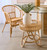 Tika Rattan Wrapped Round Accent Table in room with tika chair