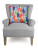 Multi-Colored Bright Buoys 20 x 20 Printed Pillow on chair