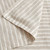 Martinique Flax Linen Tan and Cream Striped Oversized King Bedding Set close up