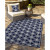 Navy Hex Geometric Hand-Tufted Area Rug outdoor room