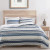 Mystic Seaport Blue Stripe 3-Piece Quilt Set in room 