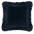 Stella Midnight Blue Silk Velvet Ruffled Euro Sham