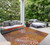 Reversible Fiji Rust and Ivory Palms Dahlia Rug room 1