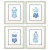 Blue Coastal Cottage Swim Suit Art Set