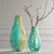 Tide Crest Teal and Amber Large Glass Vases - Set of Two lifestyle 2