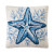 Low Tide Blue Sea Star Wool Hooked Pillow