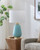 Isla Lagoon Teal Speckled Table Lamp room view