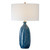 Big Sur Blue Wave Table Lamp light on